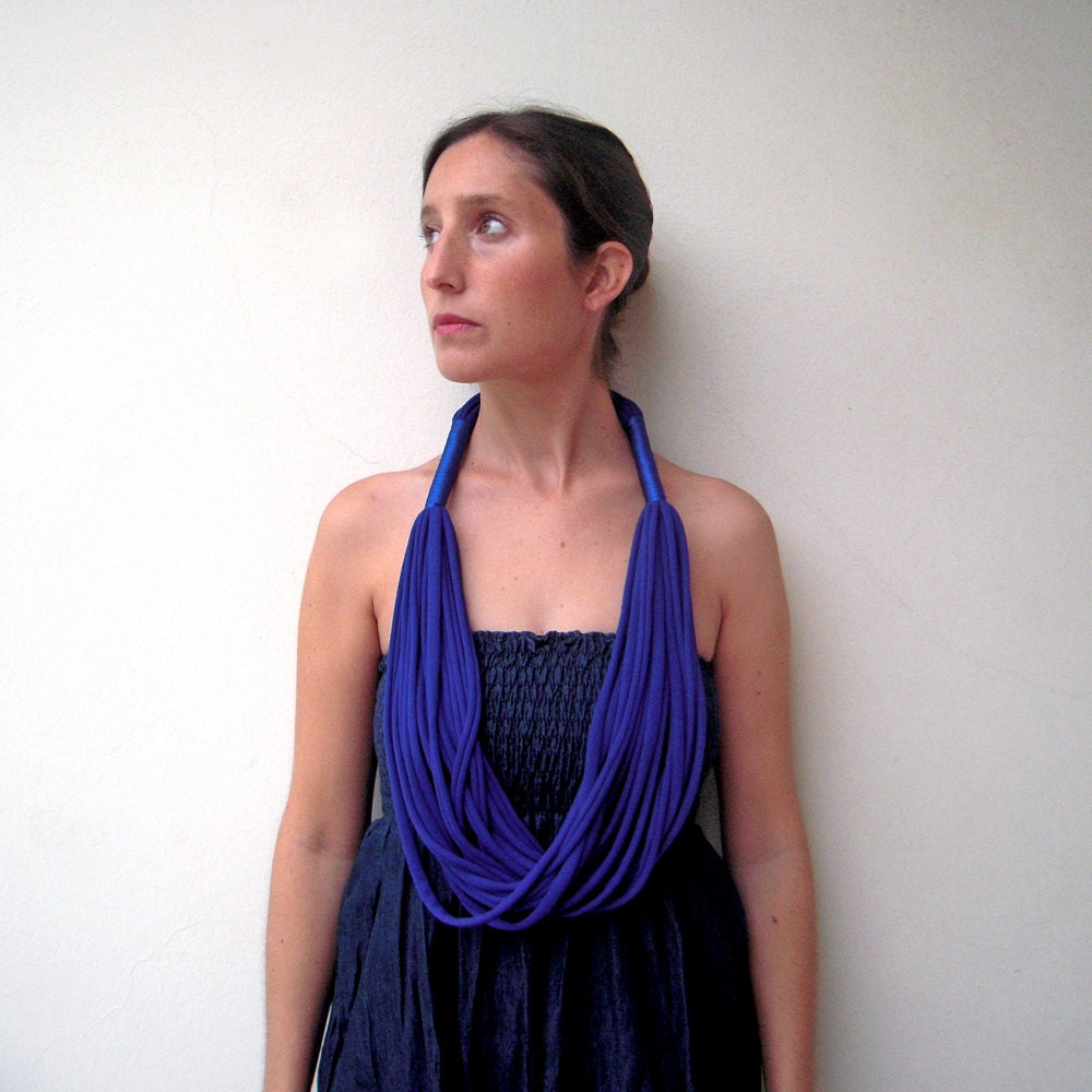 the tribal party necklace - handmade with jersey and sparkling fabric