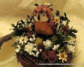 Brown Owl nesting home decor