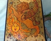Astrological Wood Plaque for sun sign Leo