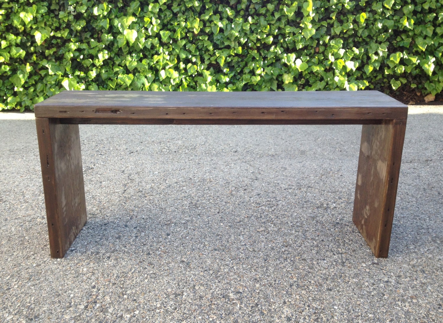 Modern Reclaimed Wood Bench