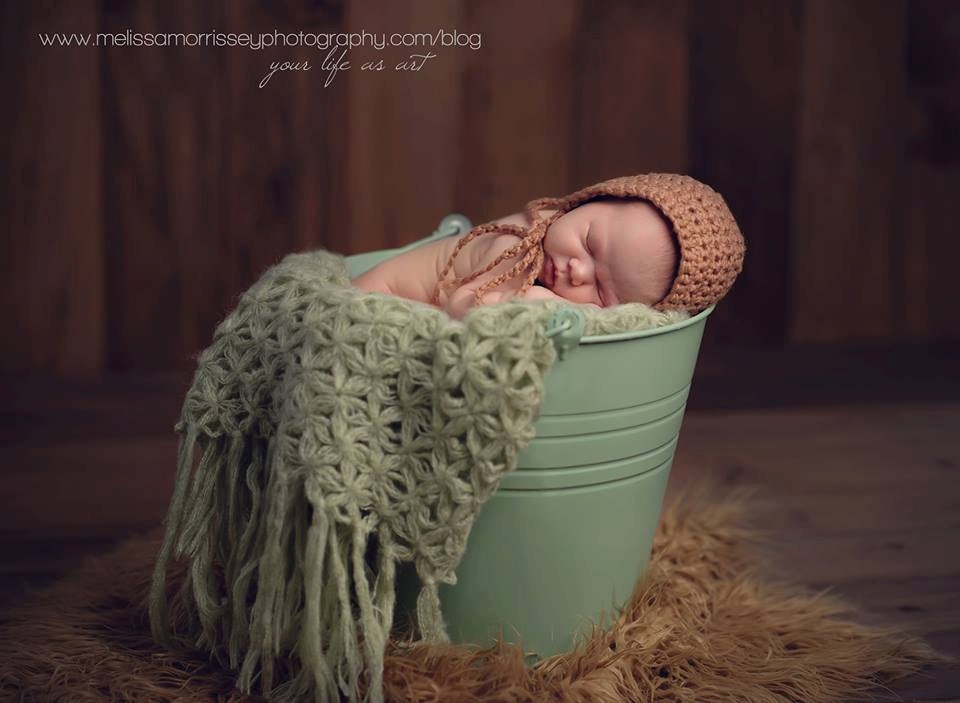 Newborn Bonnet: Newborn Photo Prop - Crochet Newborn Baby Hat, Boy Photo Props, Natural, Organic, Photography Props