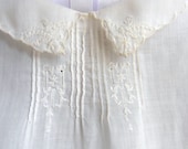 Cute Little Handmade Babies Dress from the 40's, Imported Doll Dress with Embroidery on Batiste Cotton
