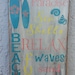 Surf's Up, Summer, Typography, Subway Sign, Surfboard, Ocean, Hand Painted, Handmade, Distressed, Primitive, Wooden Signs