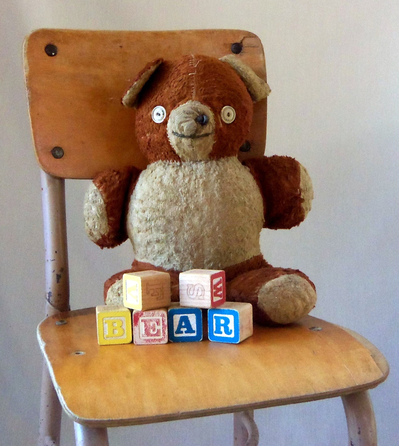 Antique Teddy Bear Well Loved Vintage Treasury Item