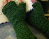 Knitted Fingerless Gloves - Adult Small/Medium