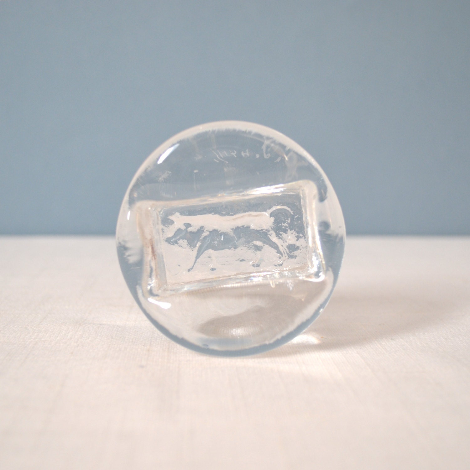 Danish Modern Erik Hoglund Bull Bowl for Boda Glasswork - Signed