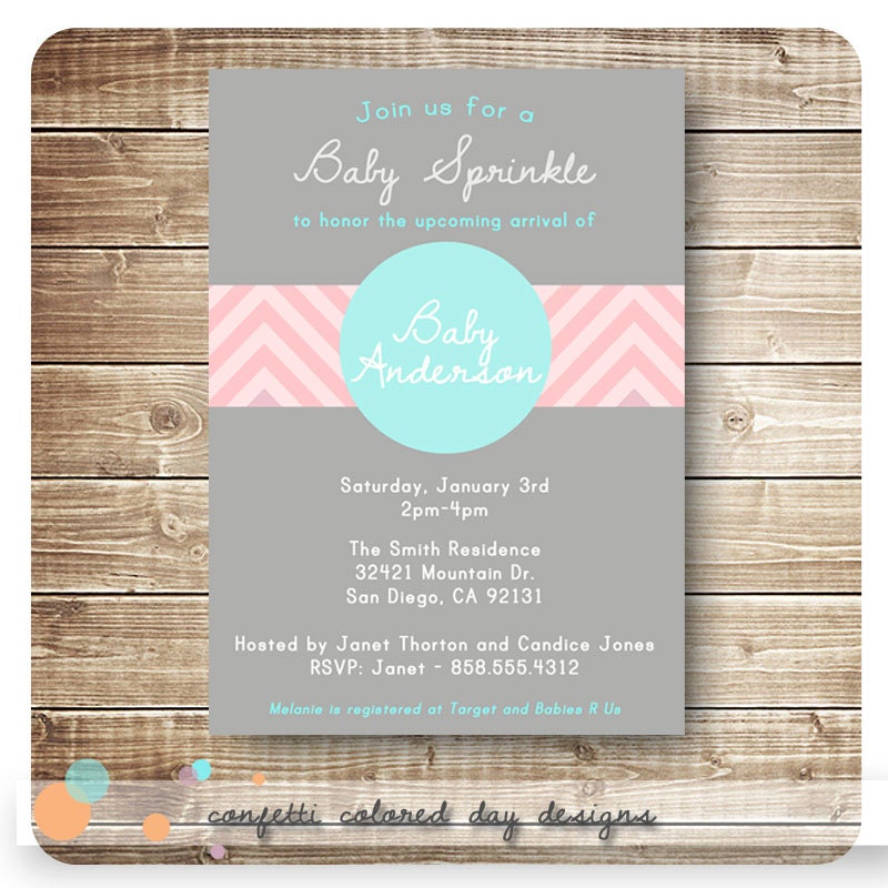 Baby Shower Baby Sprinkle Invitation Printable DIY