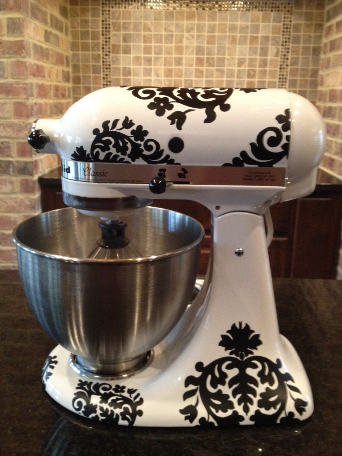 Kitchen Aid Vinyl Decals-Damask