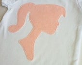 Appliqued Onesie Vintage Barbie 9 months