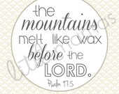 The Mountains Melt Like Wax Psalm 97 PDF Printable
