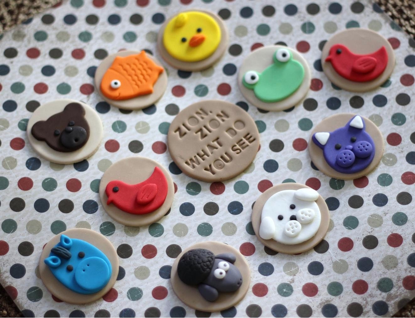 Brown Bear, Brown Bear What Do You See Fondant Toppers