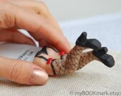 Cabaret legs bookmark. Sexy book marker in fishnets and black shoes. For him, dude, dad, boss,  Great Gatsby 20s