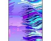 Dancing Celebration - Abstract, Surreal, Modern Art Greeting Card - Crisp, Dramatic Colors.  Sandstone or Dot Pattern.  Your Choice.