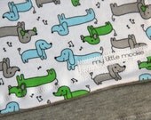 Dachshund Baby Blanket, Retro Dog Baby Blanket
