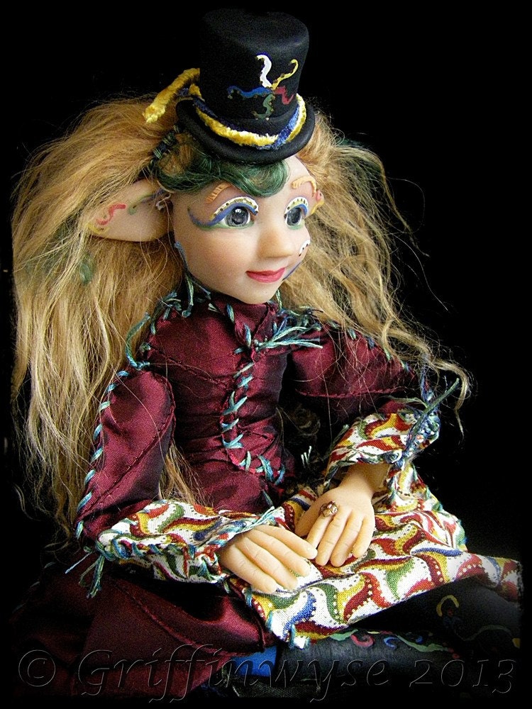 Circus jointed art doll - Tessa