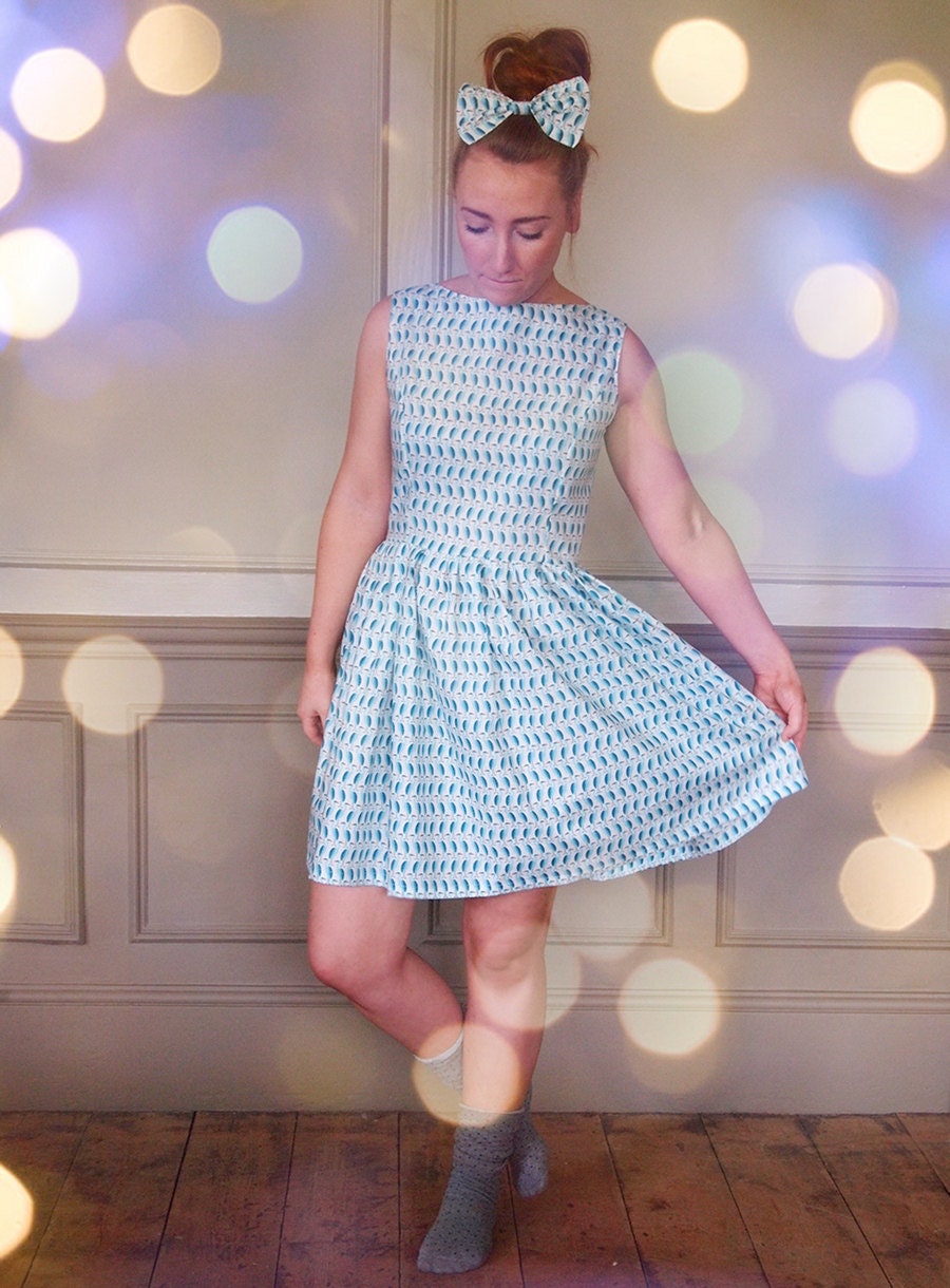 The 'Macaroon' 50s Style Dress - Custom Made In Organic Cotton