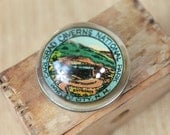 Vintage Souvenir paper weight, Glass, Carslbad Caverns National Park, White City, NM Graphics