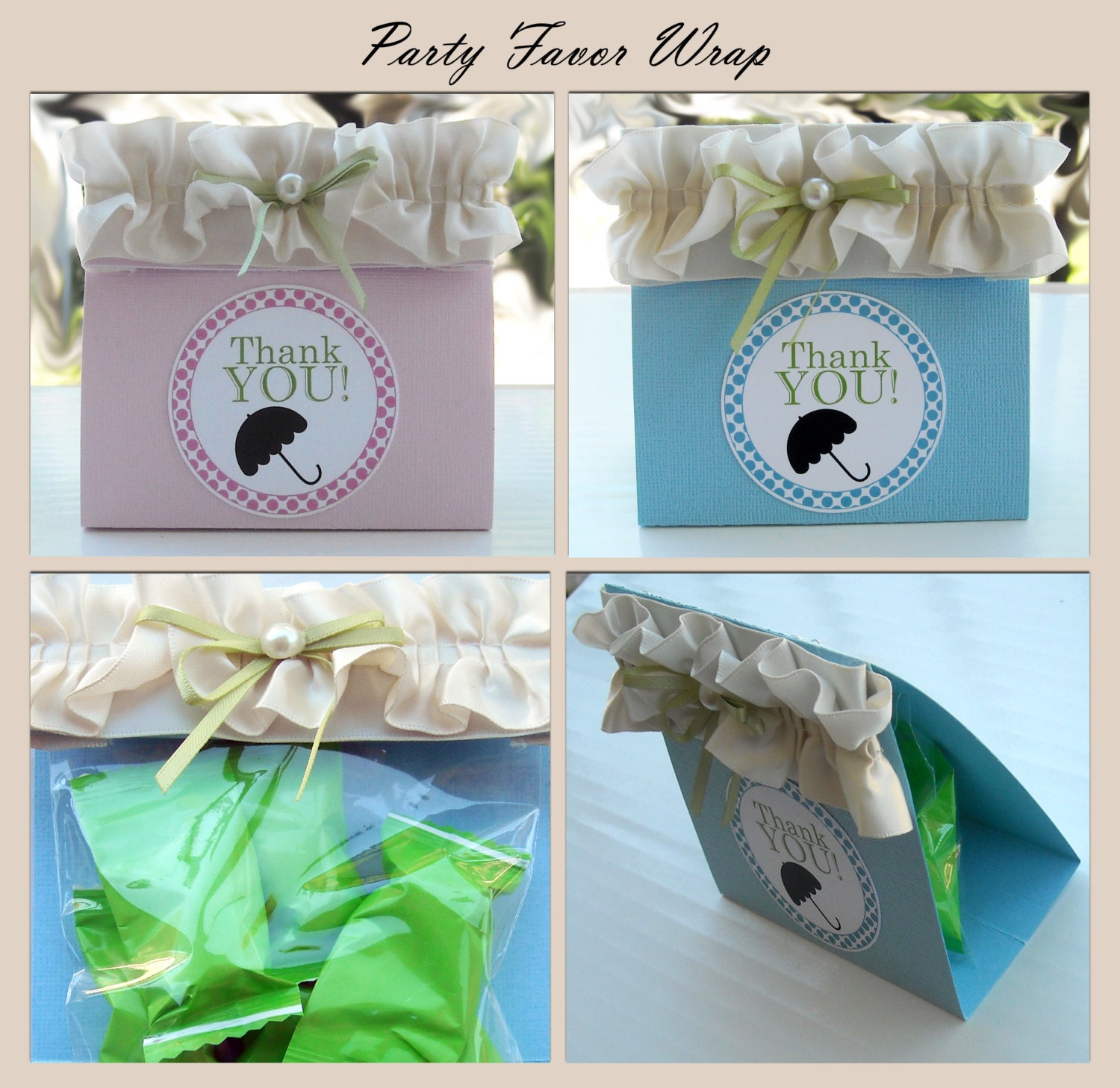 10 DIY Thank You Baby Shower Wraps-Baby Shower Favors