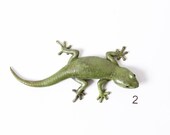Gecko - size 3, green - Brass
