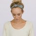 Striped Bow Headband Stretchy Thin Fabric Bow Hair Band in Striped Elastic Women's Fashion Hair Accessories (Black White Stripe)