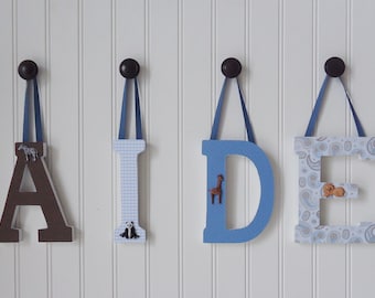 Wall Letters Nursery Wall Decor Wooden Letters by fabbdesigns