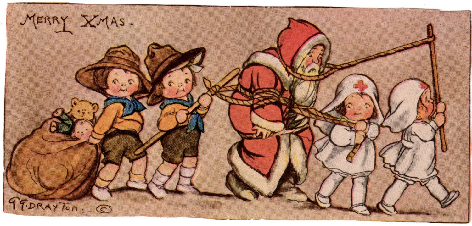 Dolly Dingle Grace Drayton WWI Christmas Illustration - Original 1918