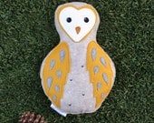 Forest Critters- Barn Owl with Mouse - Eco Friendly- Woodland Animal