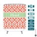 69" x 70" Lattice Personalized Monogram Initial Name Shower Curtain - Qty 1