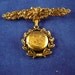 50% OFF Vintage Gold Tone Bar Style With Drop Down Victorian Locket Brooch / Pin