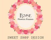 Rose Flowers Clip Art Clipart - Borders, Frames - Personal and Commercial Use Il_170x135