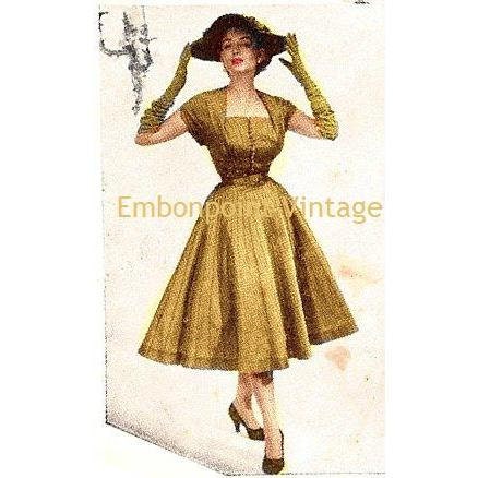 Plus Size (or any size) Vintage 1949 Dress - PDF - Pattern No 74 Carrie
