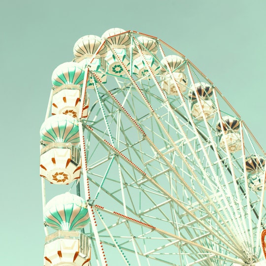 SALE, Carnival photography, ferris wheel photography, carousel Photography, Nursery art, Nursery Decor, nursery prints, mint, print, art