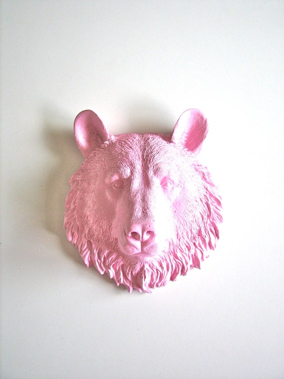 teddy bear head wall mount