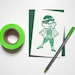 Mr. Leprechaun - card - GREEN individual St. Patrick's Day