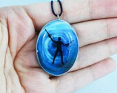Ash in the Necronomicon Portal Silhouette Necklace