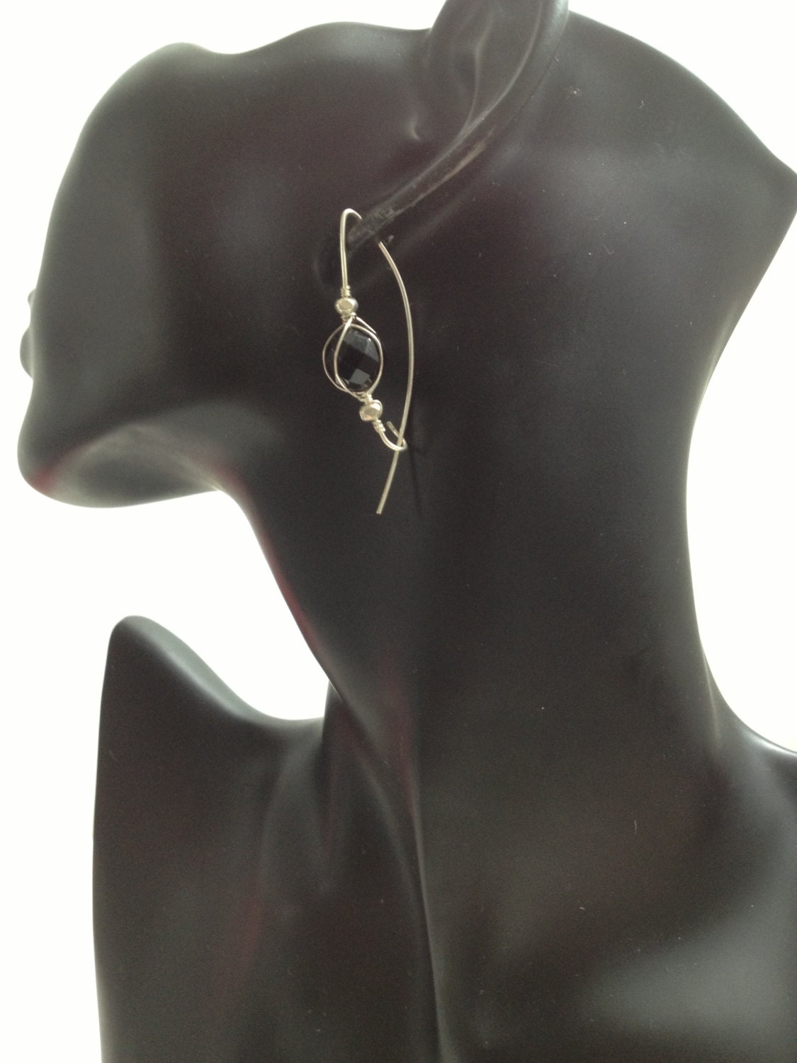 Black onyx earrings. Majestic onyx
