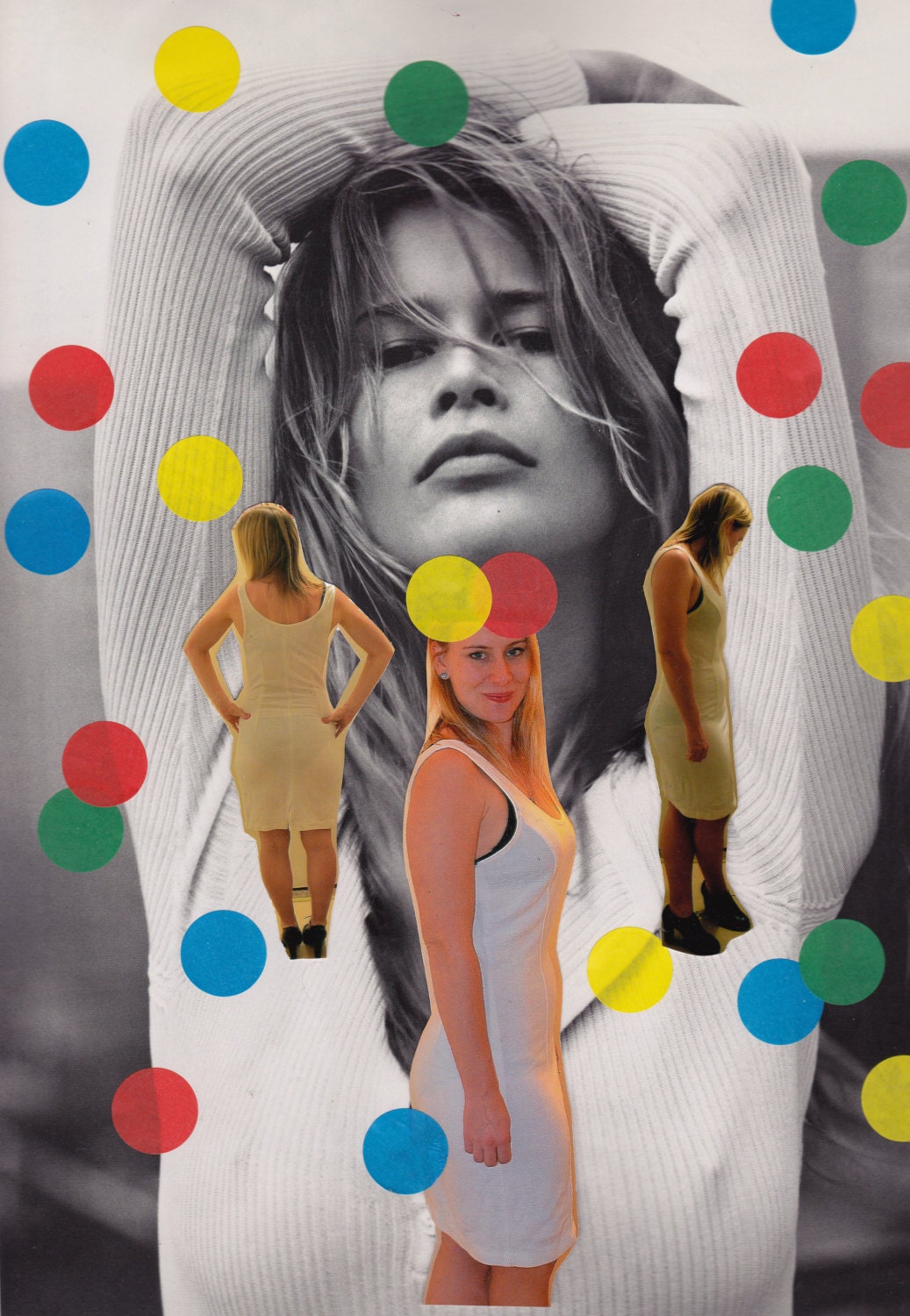 1990s dress minimalist white bodycon S/M