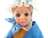 Vintage 1976 Effenbee Tales Of Mother Goose Doll, Storybook Collection, Blonde Hair, Green Sleep Eyes, 12" tall