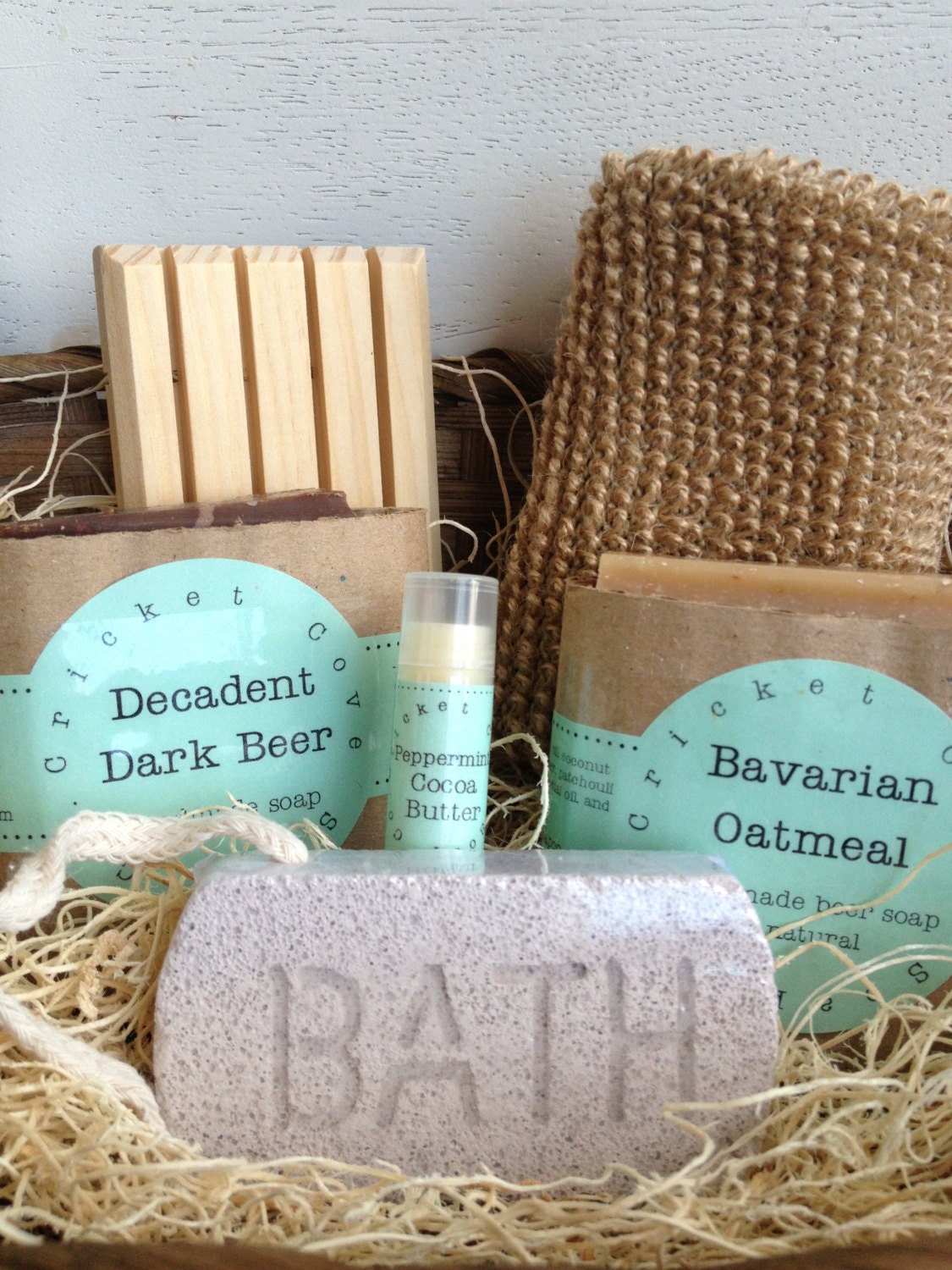 Buy holiday gift baskets men - Father's Day Gift Basket - Men's Soap Basket - Beer Soap Basket - Handmade Soap Gift Basket