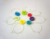 Wine Charms--Buttons--set of 7 -(B)