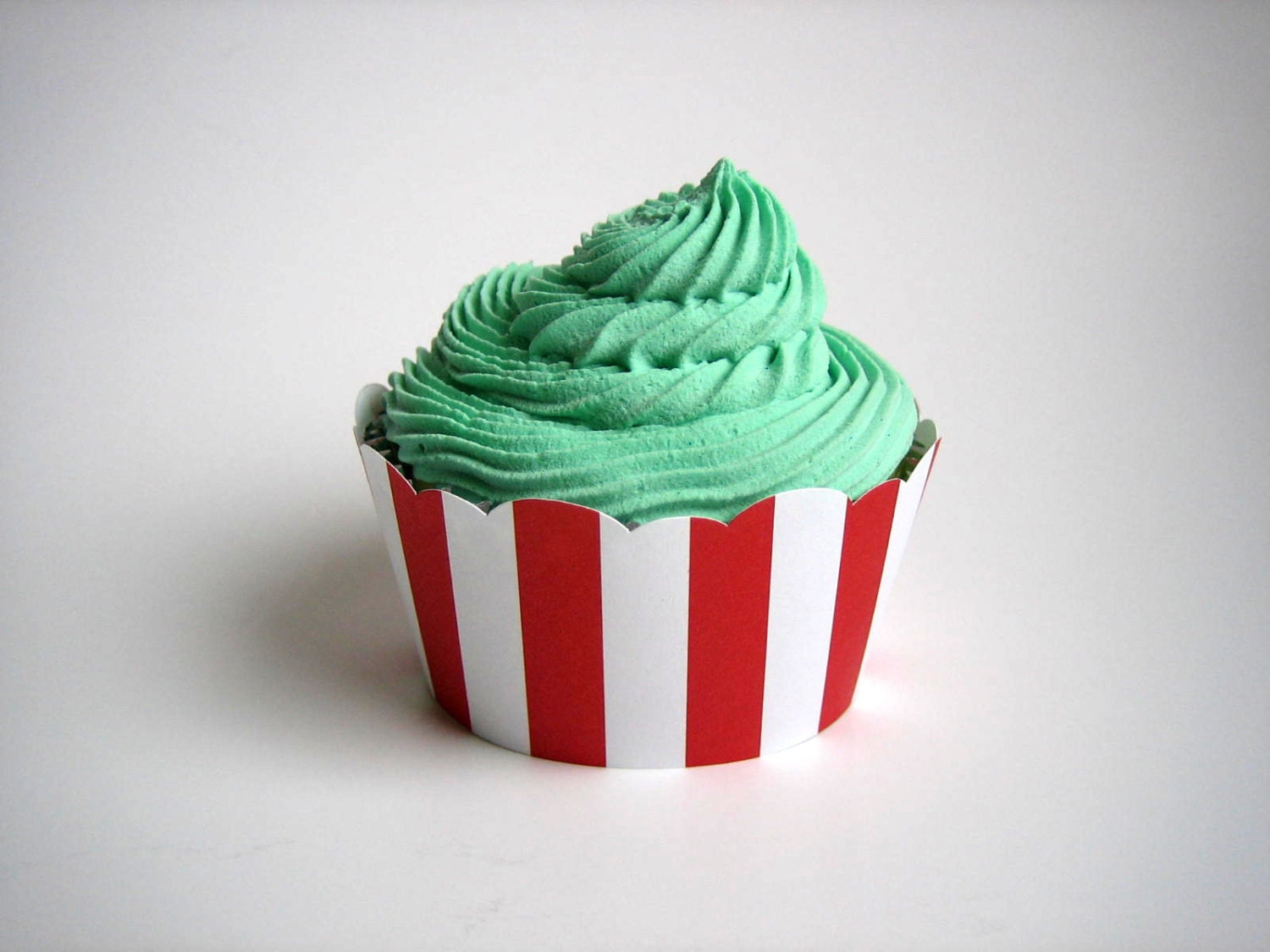 36 Circus Cupcake Wrappers - Circus Tent, Barn, Carnival, Red & White Stripes, Bridal Shower, Birthday, Wedding, Baby Shower