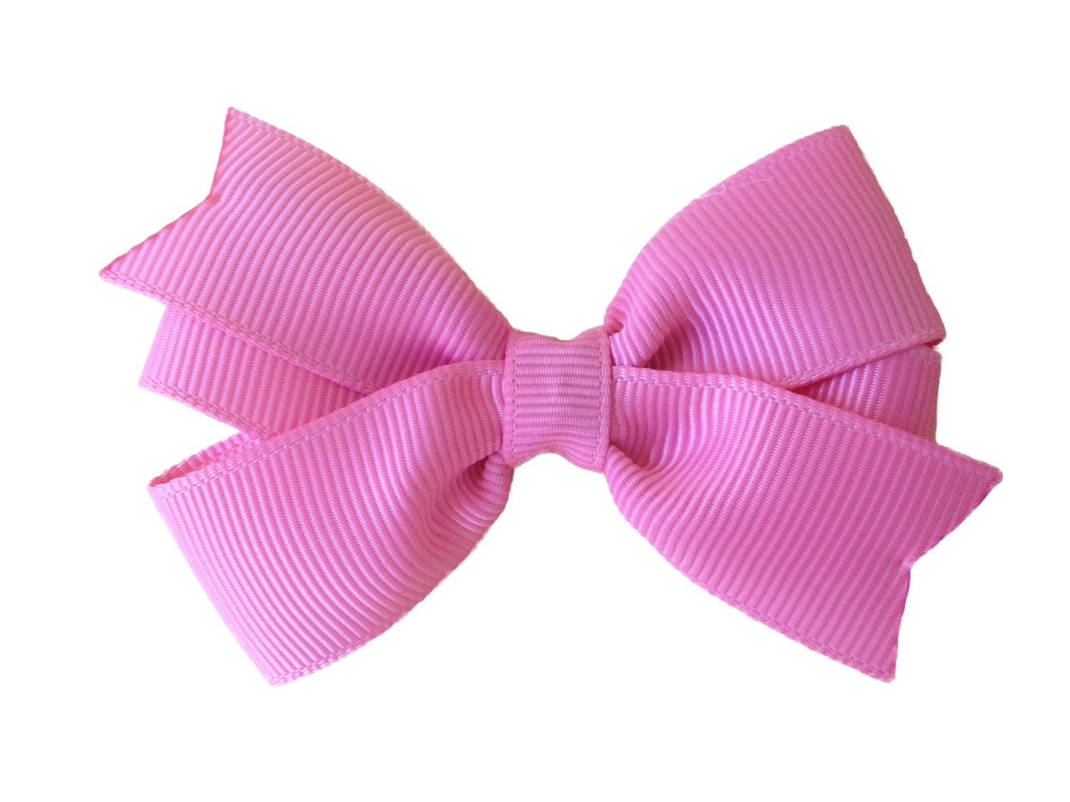 3 inch rose hair bow - pink bow, toddler bow