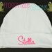 COMING HOME PeRsOnALiZeD Boy or Girl Beanie Cap for Infant Newborn. Perfect Baby Shower Gift - CUSTOM Made To Order