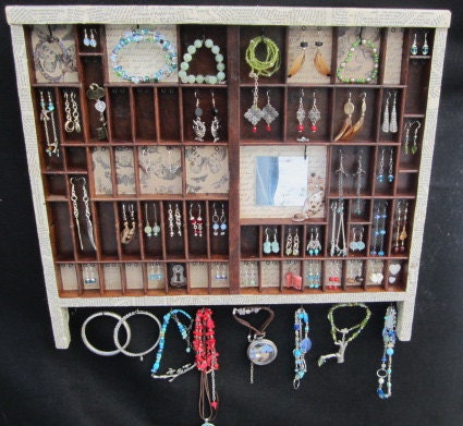 Personal Jewelry Organizer "Facts and Flutters" Earring holder, Accessory Storage