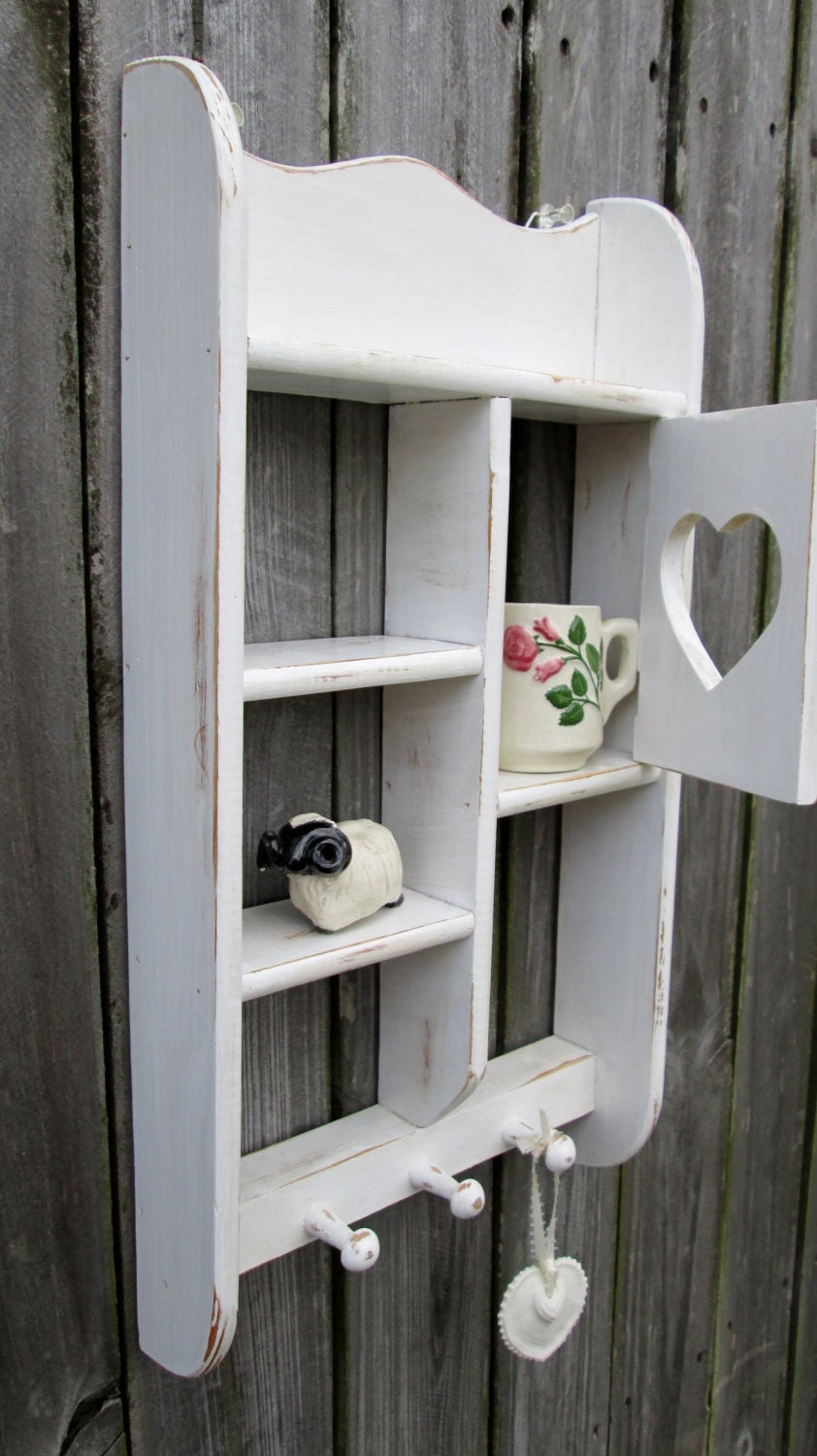 Shabby Chic Shelf Shelves Chippy White Paint