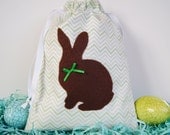 Bunny Gift Bag - Green Easter Bunny Bag - Chocolate Bunny Il_170x135
