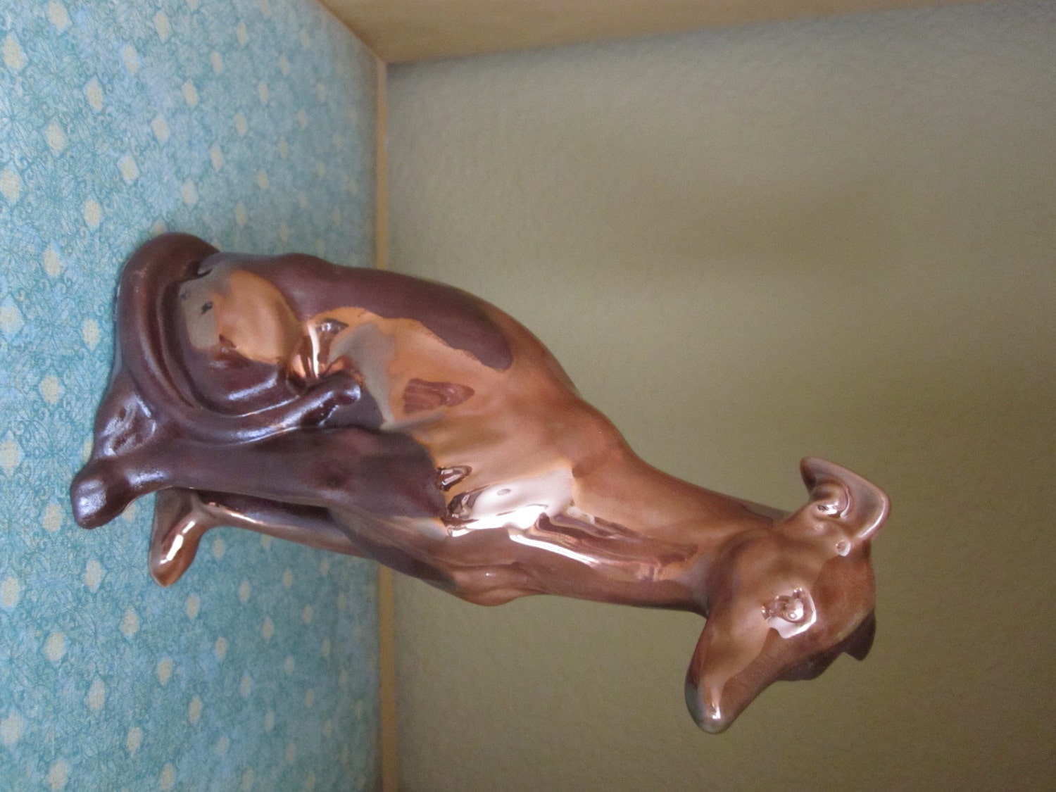 Greyhound or Whippet  Raku Handmade