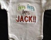 Duck Dynasty Happy Happy Happy Jack Monogrammed Onesie ...Bodysuit for BaBy Boy
