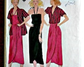 Misses Shirt Top Halter Camisole Wrap Skirt Sewing Pattern Nancy Stolkin Butterick 6581 Size 12