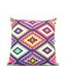 EXOTIC KISS cushion cover, aztec neon bright colourful throw pillow 45cm x 45cm or 18" x 18"
